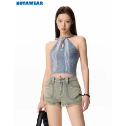 NotAwear Vintage Low-Waist Denim Shorts