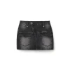 NotAwear Vintage Wash Denim Skirt Shorts Black