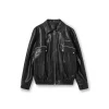 NotAwear Vintage Zipper Leather Jacket Black