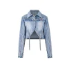 NotAwear Washed Cutting Short Denim Jacket