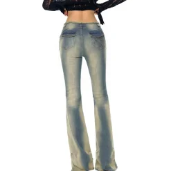 NotAwear Washed Denim Gradient Slim Flare Jeans Blue