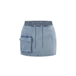 NotAwear Washed Denim Pocket Skirt