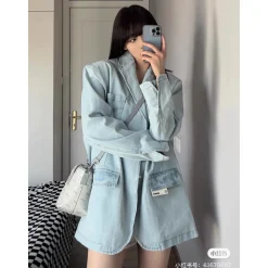 NotAwear Washed Oversize Denim Jacket Blue