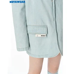 NotAwear Washed Oversize Denim Jacket Blue