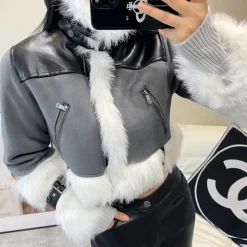NotAwear Wool Suede Leather Jacket Grey