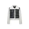 NotAwear Woolen Fleeced Leather Jacket Black