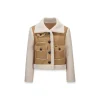 NotAwear Woolen Fleeced Leather Jacket Brown