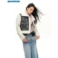 NotAwear Woolen Fleeced Leather Jacket Black