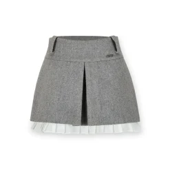 NotAwear Woolen Lace Edge Skirt Grey