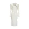 NotAwear Woolen Mohair V-Neck Knit Dress White