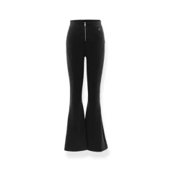NotaWear Zipper Elastic Flare Pants Black