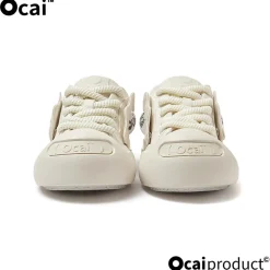 Ocai Detachable Logo Smile Sneaker White