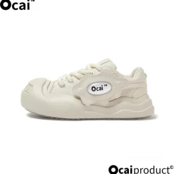 Ocai Detachable Logo Smile Sneaker White