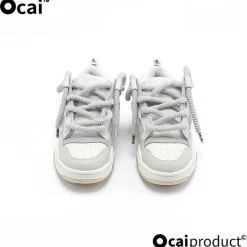 Ocai Retro Logo Sneaker White Grey