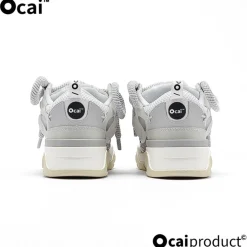 Ocai Retro Logo Sneaker White Grey