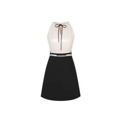Rocha Roma Color Blocked Sequin Off-Shoulder Dress