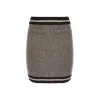 Rocha Roma Color Blocked Wrap Knit Skirt Grey