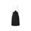 Rocha Roma Color Blocked V-Neck Tube Dress