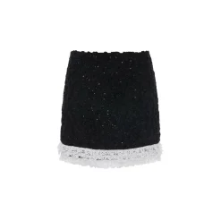 Rocha Roma Detachable Lace Edge Skirt Black