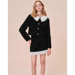 Rocha Roma Detachable Lace Edge Skirt Black