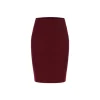 Sheer Luck Alba Metal Logo Knit Skirt Red