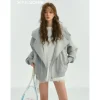 SomeSowe Air Layered Casual Locomotive Jacket Gray