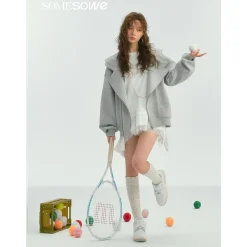 SomeSowe Air Layered Casual Locomotive Jacket Gray