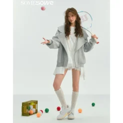 SomeSowe Air Layered Casual Locomotive Jacket Gray