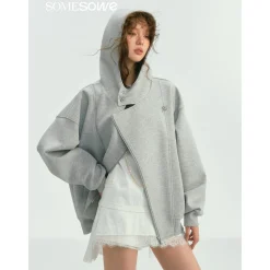 SomeSowe Air Layered Casual Locomotive Jacket Gray