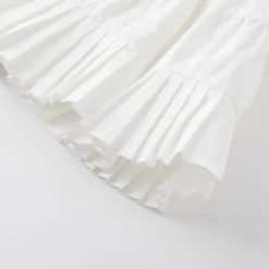 SomeSowe Ballet Pleated A-Line Puffy Skirt White