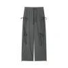 SomeSowe Bow Drawstring Cargo Pants Gray
