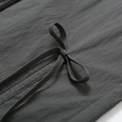 SomeSowe Bow Drawstring Cargo Pants Gray