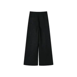 SomeSowe Camellia Printed Wide-Leg Pants Black