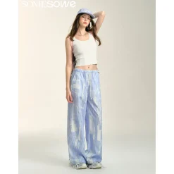 SomeSowe Cloud Striped Drawstring Pants