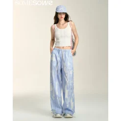 SomeSowe Cloud Striped Drawstring Pants