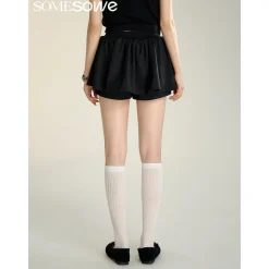 SomeSowe 3D A-Line Puffy Skirt Shorts Black