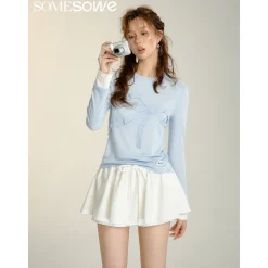 SomeSowe 3D A-Line Puffy Skirt Shorts White