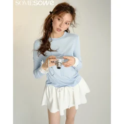 SomeSowe 3D A-Line Puffy Skirt Shorts White