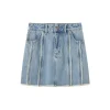 SomeSowe Destroyed Denim Skirt Blue