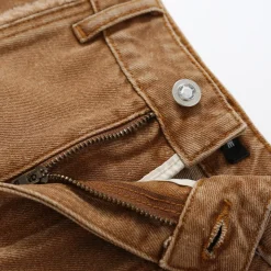 SomeSowe Destroyed Denim Skirt Brown