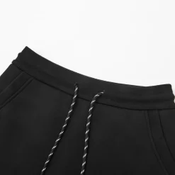 SomeSowe Elastic-Waist Drawstring Casual Skirt Black