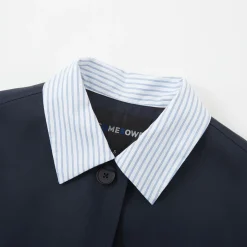 SomeSowe Fake-2-Piece Striped Patchwork Jacket