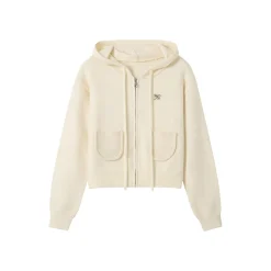 SomeSowe Hooded Knit Zipper Jacket