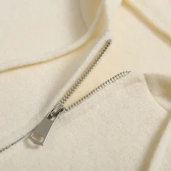 SomeSowe Hooded Knit Zipper Jacket