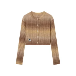 SomeSowe Island SunSet Gradient Knit Cardigan Khaki