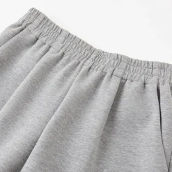 SomeSowe Lace Patchwork Bow Casual Pants Gray