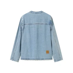 SomeSowe Lace Patchwork Denim Jacket Blue