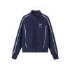 SomeSowe Lace Patchwork Fleece Jacket Navy Blue