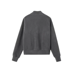 SomeSowe Lace Patchwork Fleece Jacket Dark Gray