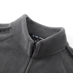 SomeSowe Lace Patchwork Fleece Jacket Dark Gray